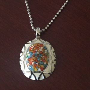 Steel flower necklace